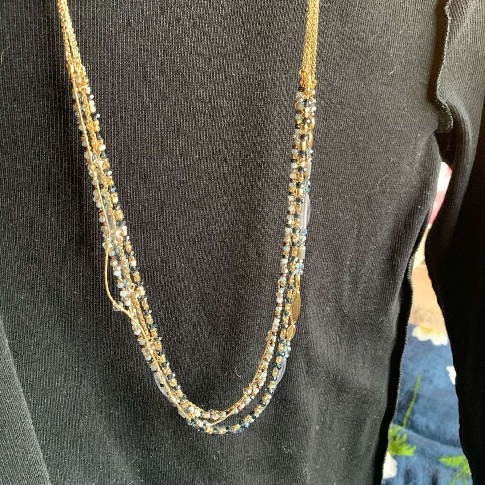 Loft long multi strand necklace